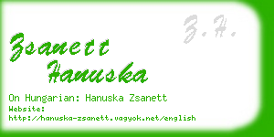 zsanett hanuska business card